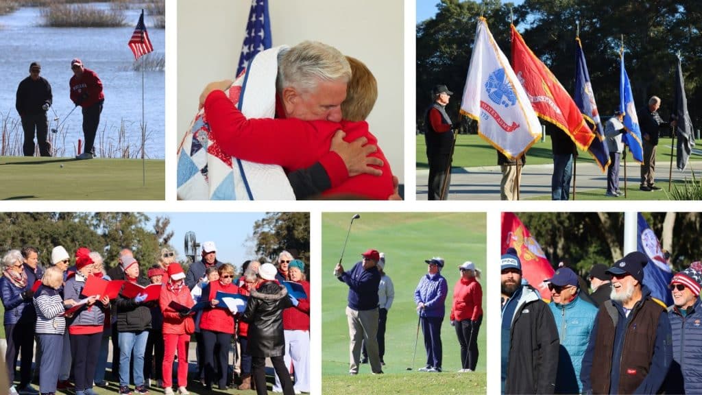 Above: (Tuesday, November 11) Veterans March & Ceremony, Veterans Classic Tournament, Hamburger Cookout