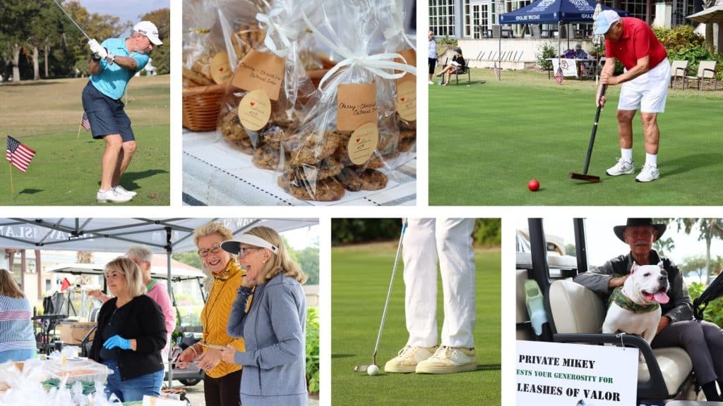 Above: (Saturday, November 8) DIGA Hole-In-One for the Heroes, DIBC Bocce Bakery, DIWGA Sink 'em For The Vets Putting Contest, CCDI Wickets for the Warriors