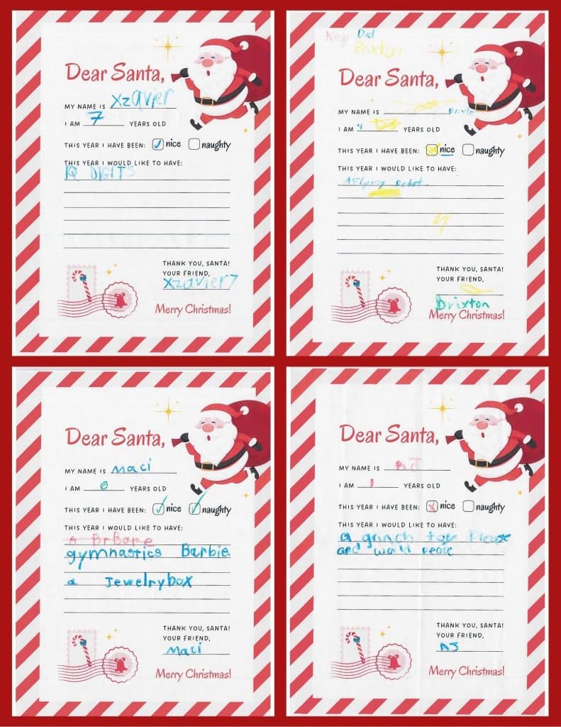 Cummings Toy Drive Letters To Santa