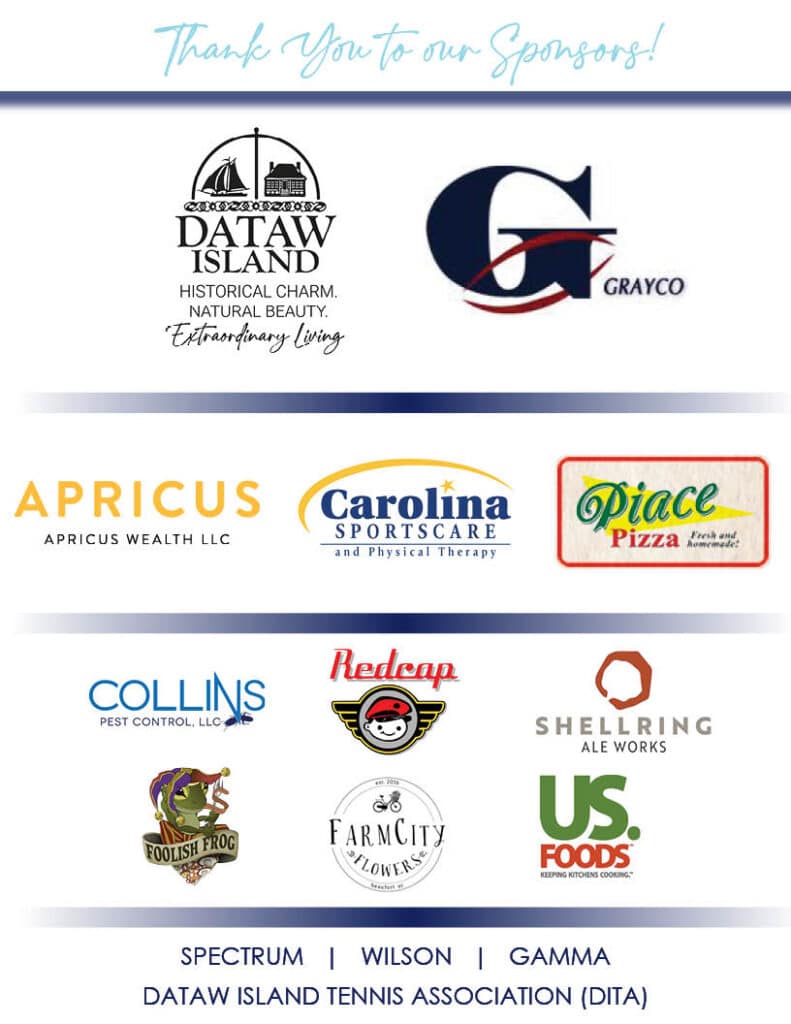 Dataw Splash Tennis Tournament Sponsors